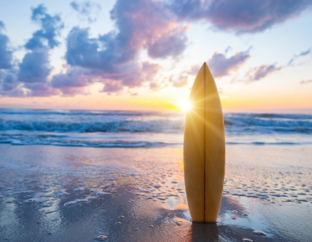 surfboard Costa Rica beach