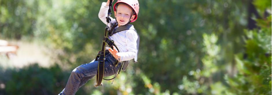 small boy zip line Costa Rica