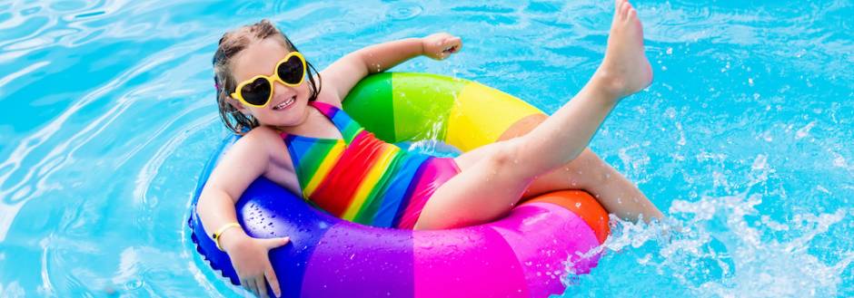 Little girl in pool at Los Sueños Resort Beach Club Costa Rica