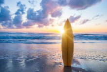 surfboard Costa Rica beach
